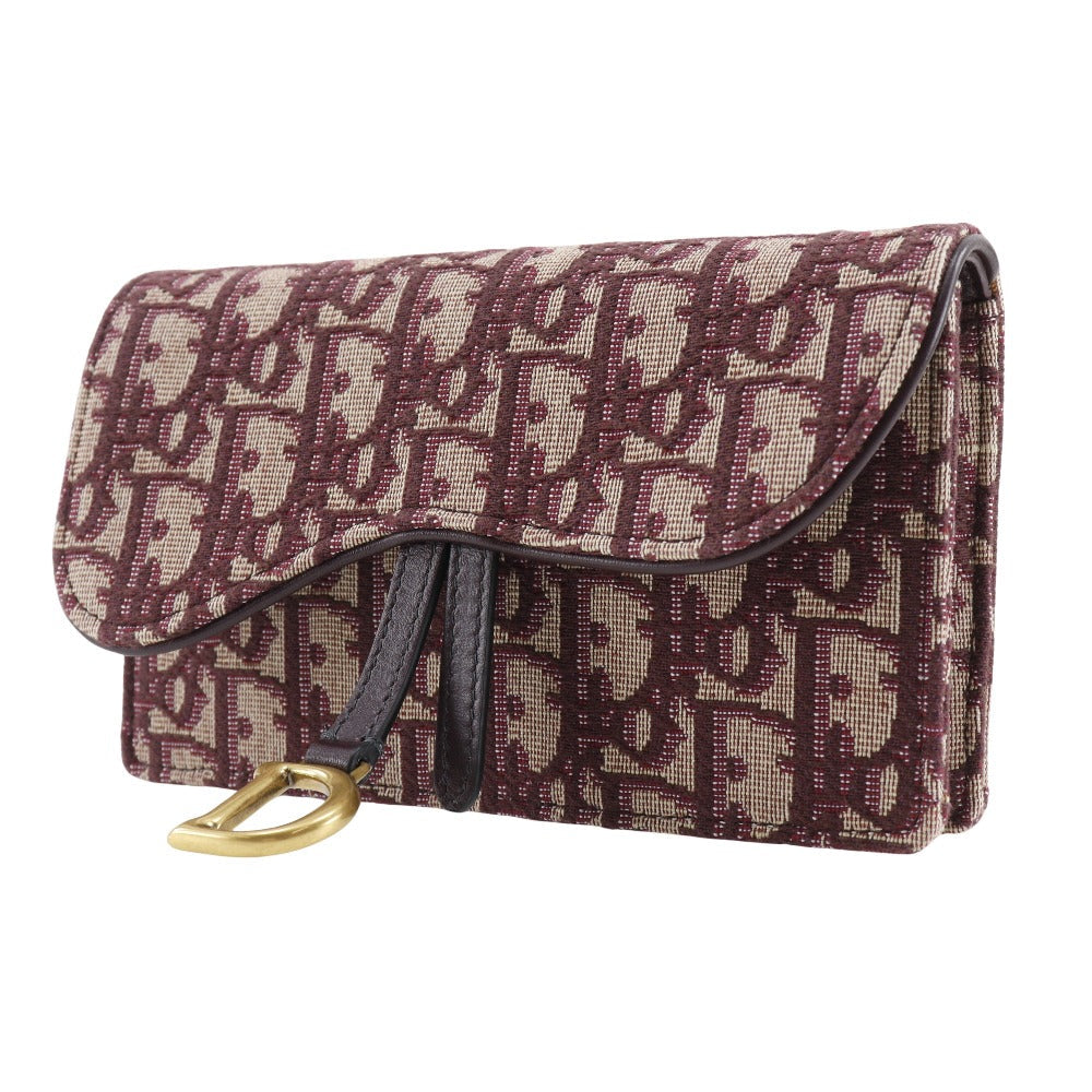 Christian Dior Waist bag canvas Bordeaux 2-way clutch Trotter saddle Used 100% Authentic ✨Excellent Pre Owned