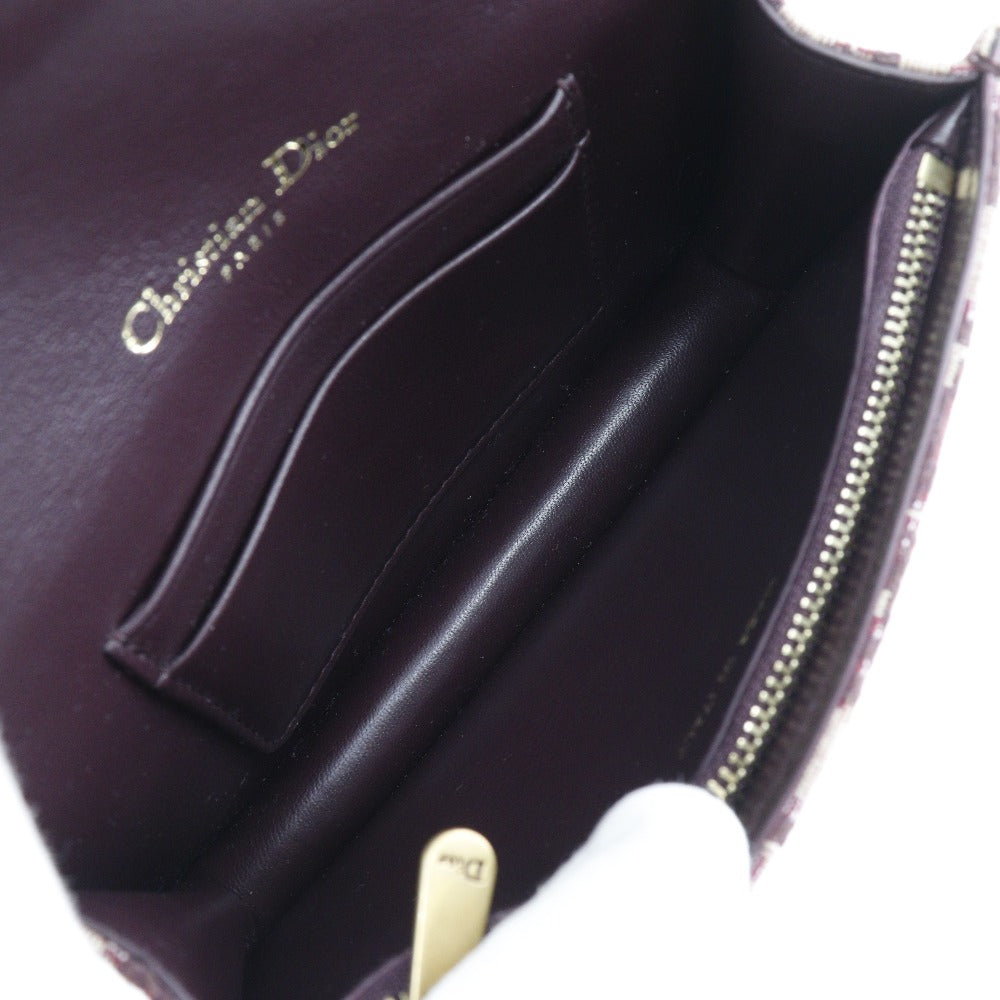 Christian Dior Waist bag canvas Bordeaux 2-way clutch Trotter saddle Used 100% Authentic ✨Excellent Pre Owned