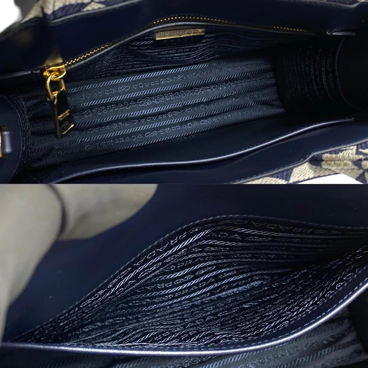 PRADA – Symbol Embroidery Fabric Handbag – Miuccia Prada– 100% Authentic Pre-Owned ✨Excellent, like-ne