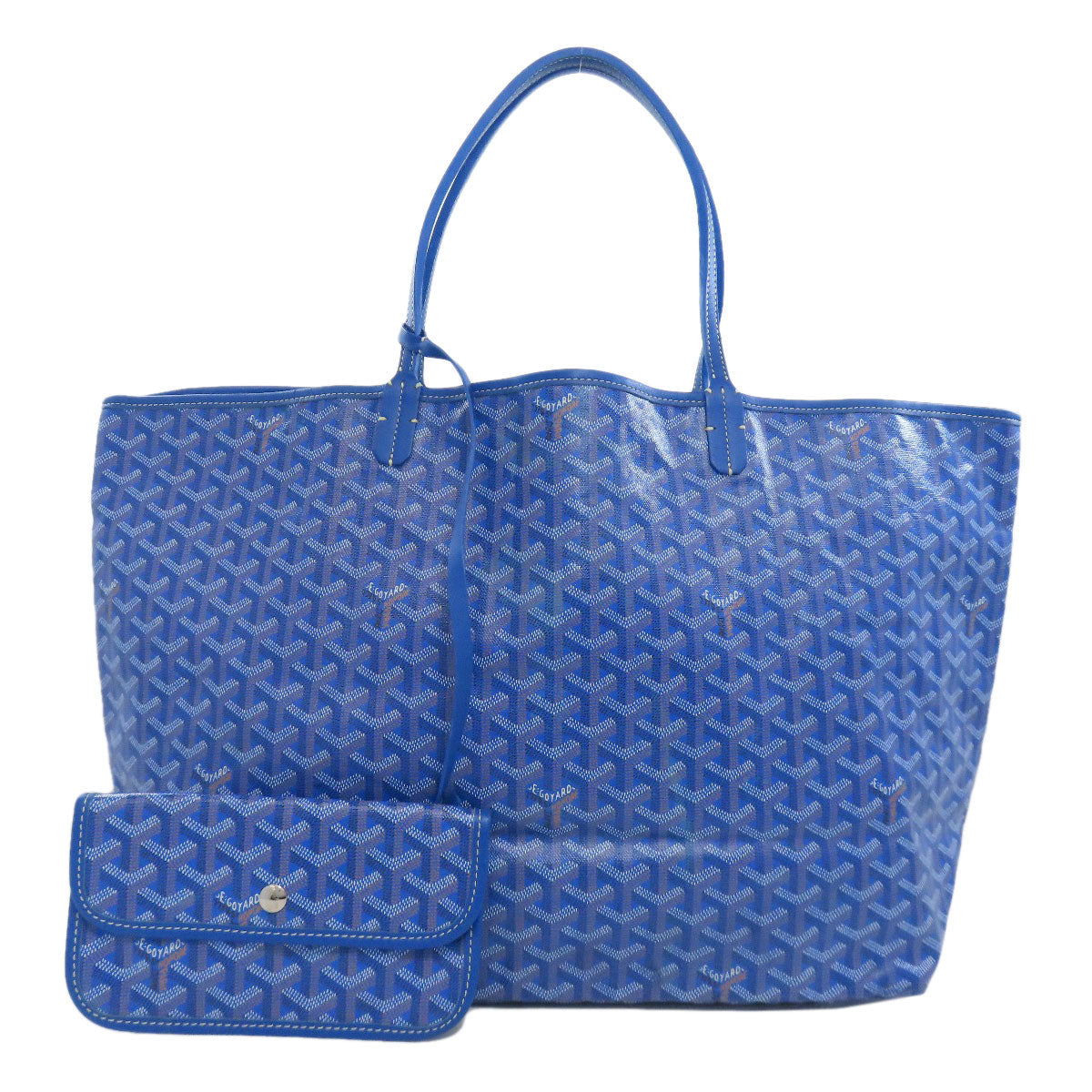 Goyard Saint Louis GM Tote Bag Blue Coated Canvas with Pouch | Circa 2010s | Made in France | ✨Heritage Condition 100% Authentic Pre-Owned