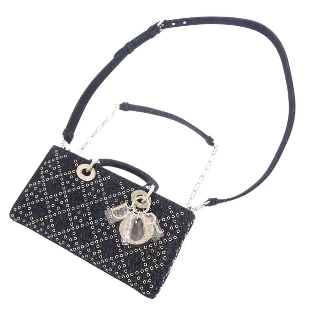 Christian Dior – Lady D-Joy Cannage Medium 2WAY Denim Blue by Maria Grazia Chiuri 2022 100% Authentic Pre-Owned✨Pristine Condition