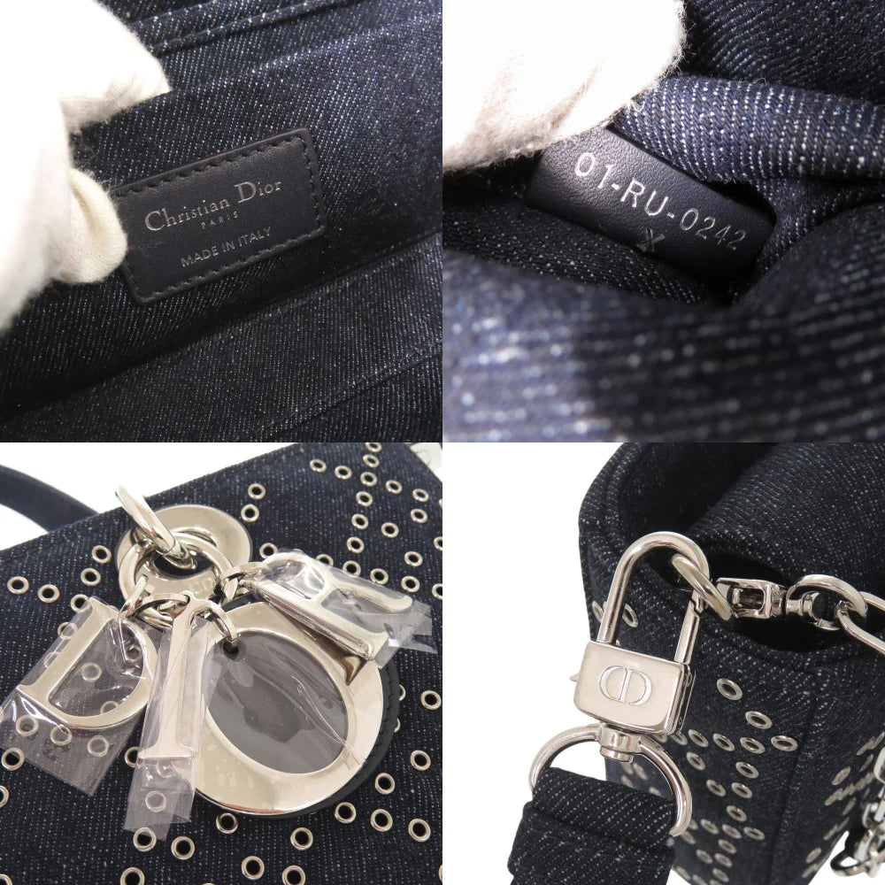 Christian Dior – Lady D-Joy Cannage Medium 2WAY Denim Blue by Maria Grazia Chiuri 2022 100% Authentic Pre-Owned✨Pristine Condition