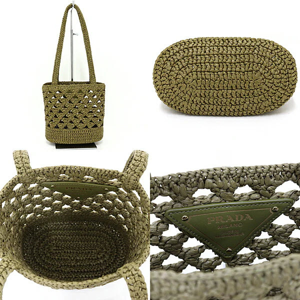 PRADA – Crochet Tote Bag – Miuccia Prada – 2024 – 100% Authentic Pre-Owned Condition ✨UNUSED✨Like NEW