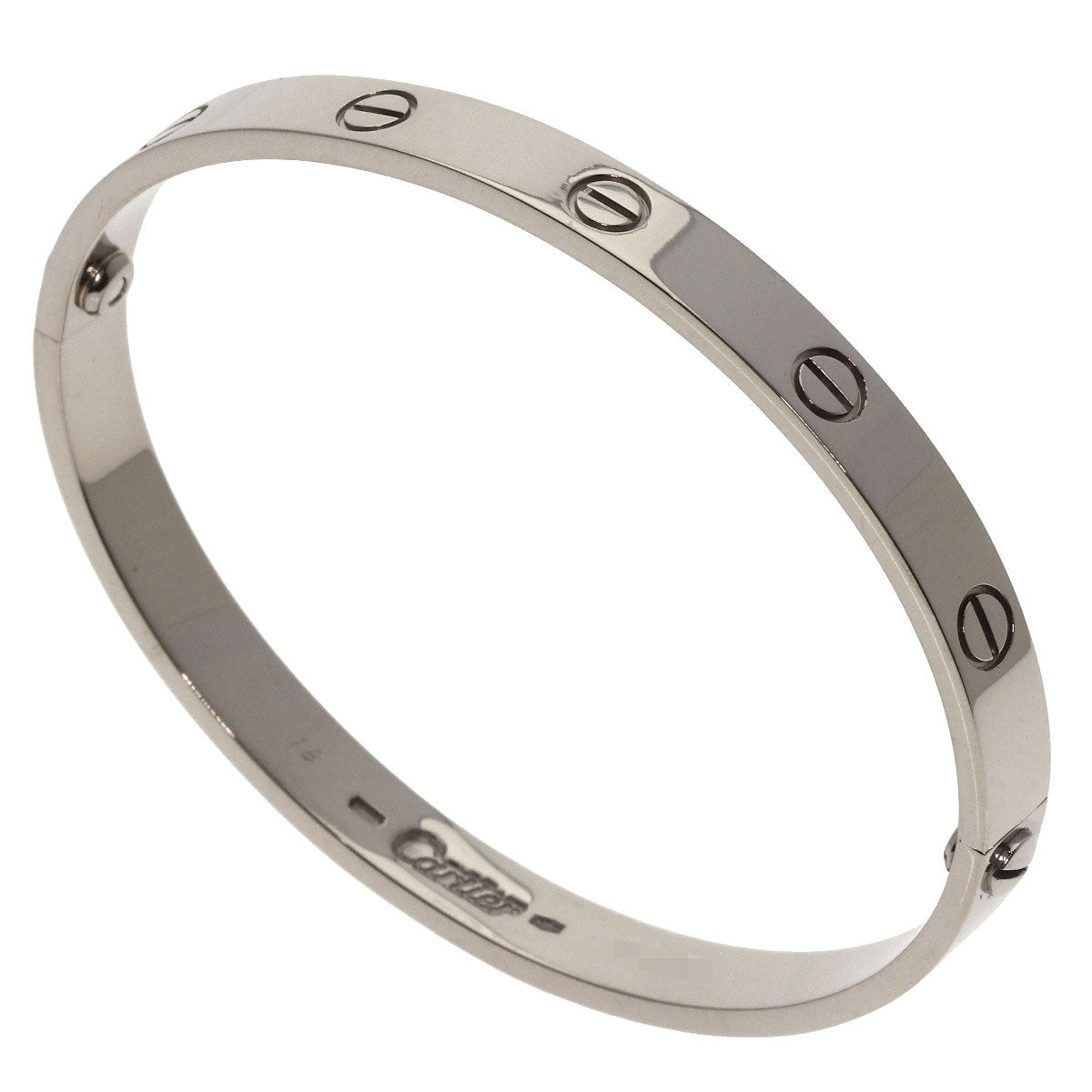 CARTIER Love Bracelet with Driver 18K White Gold 100% Authentic Pre-Owned A Rank ✨Excellents