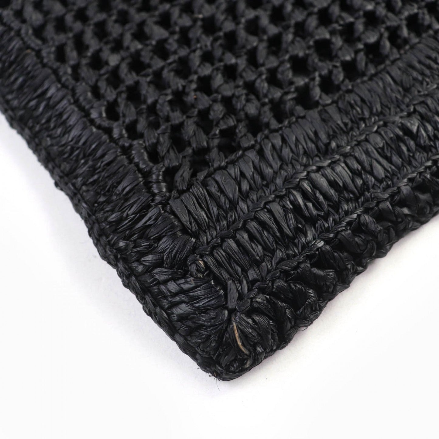 Chloé Black Raffia Tote Banana Summer 100% Authentic ✨Like New / Unused Pre Owned Condition