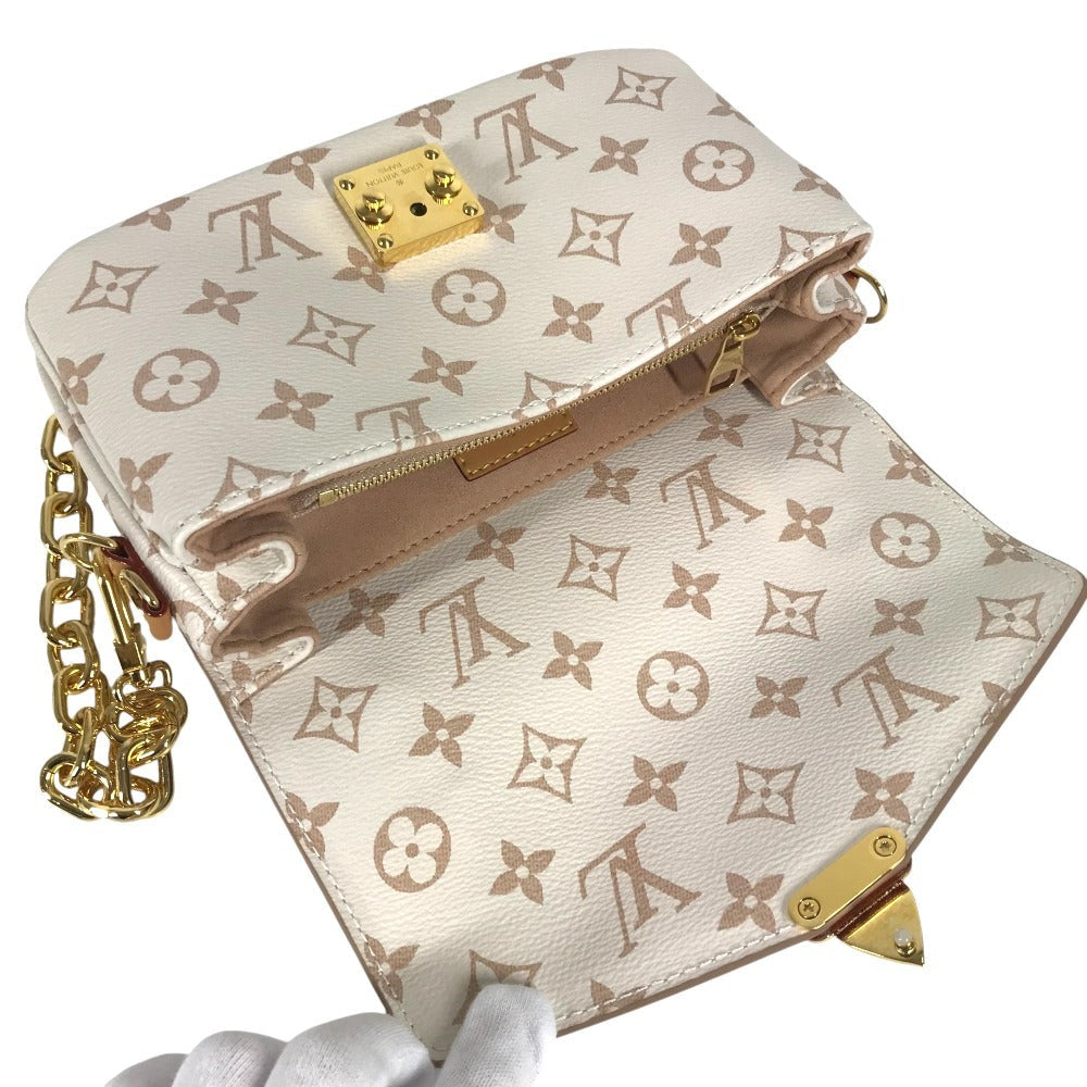 LOUIS VUITTON Pochette Metis EW Monogram Dune Canvas beige 100%!Authentic ✨Near New Pre Owned Condition