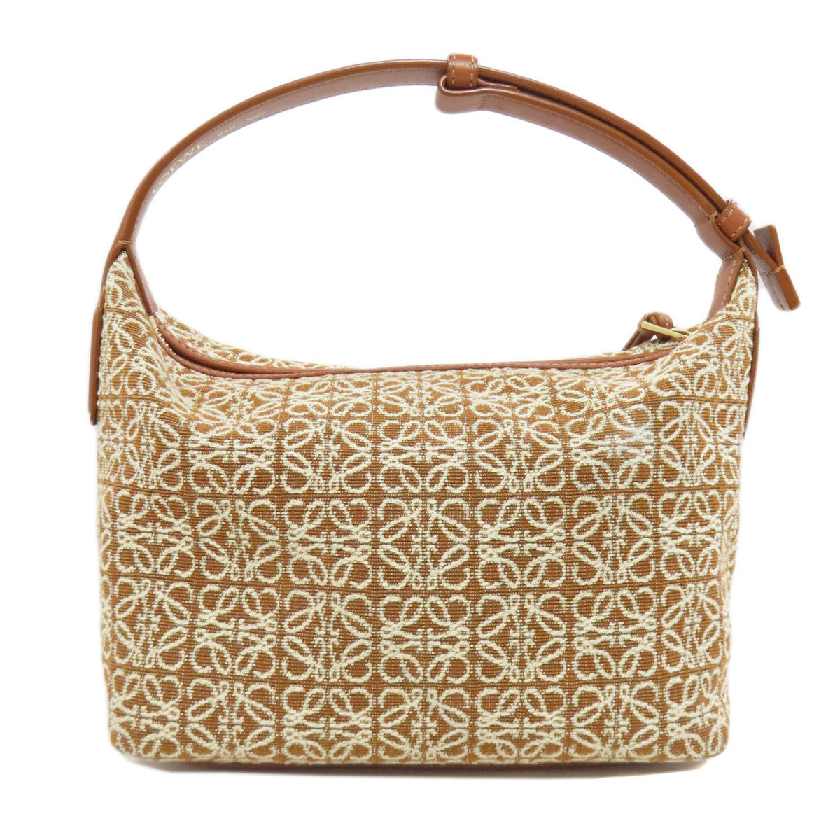 LOEWE Anagram Cuby Handbag – Brown Canvas – 100% Authentic ✨Excellent Pre Owned Condition