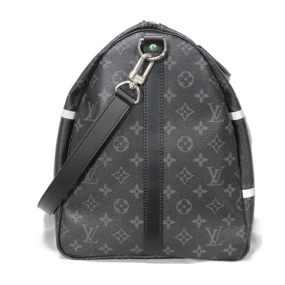 LOUIS VUITTON Keepall Bandoulière 55 Monogram Eclipse Fragment Circle Thunder by Hiroshi Fujiwara 100% Authentic ✨Excellent Pre-owned Condition