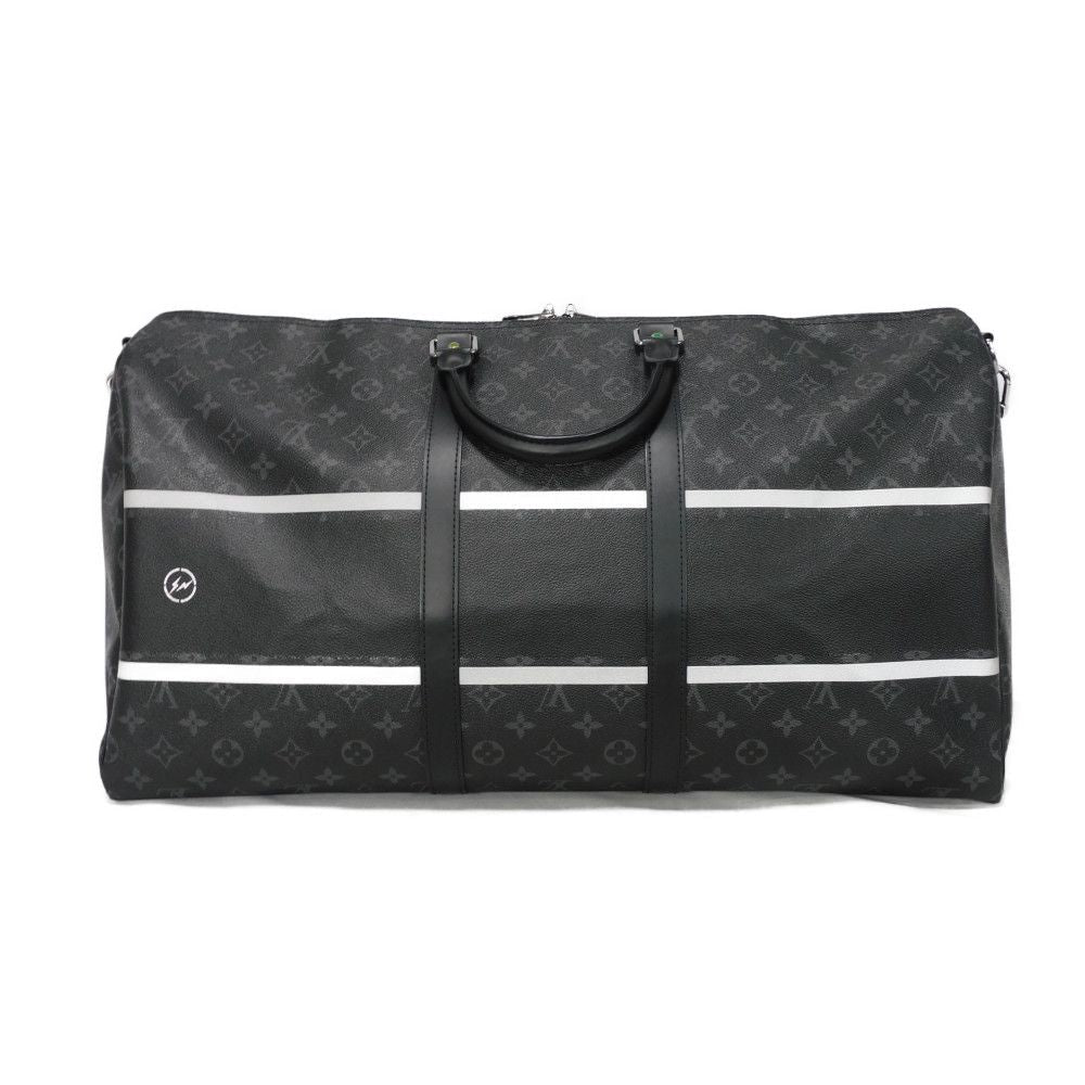 LOUIS VUITTON Keepall Bandoulière 55 Monogram Eclipse Fragment Circle Thunder by Hiroshi Fujiwara 100% Authentic ✨Excellent Pre-owned Condition