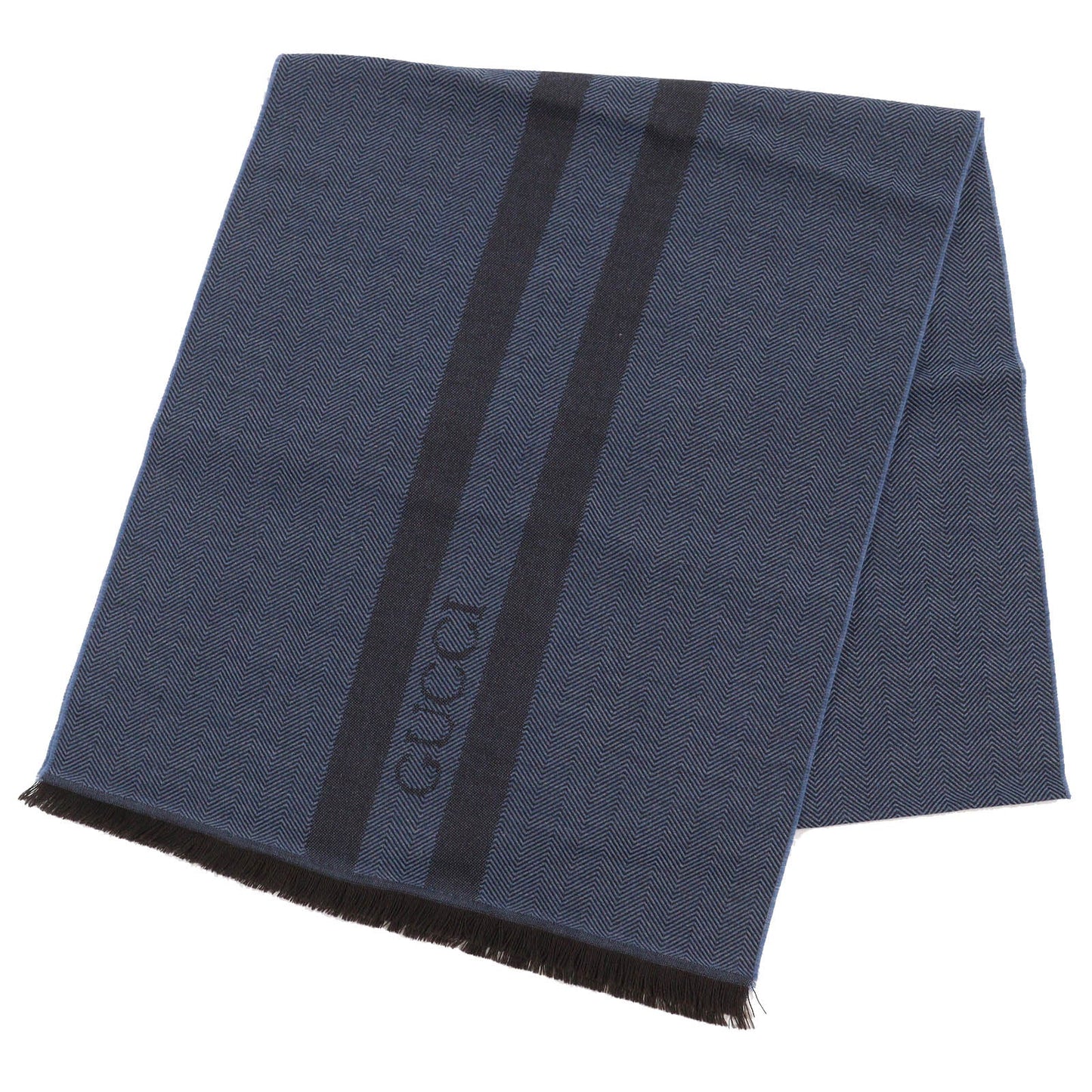 Gucci Scarf wool Navy mens 100% Authentic ✨Excellent Pre Owned Hardly Used