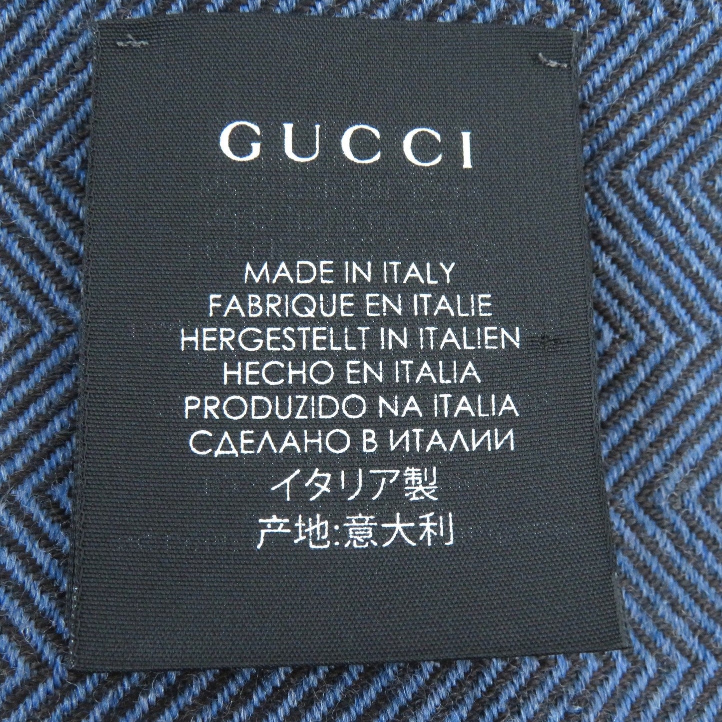 Gucci Scarf wool Navy mens 100% Authentic ✨Excellent Pre Owned Hardly Used