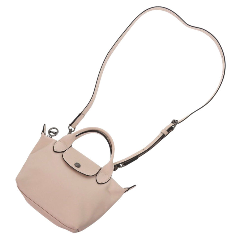Longchamp – Le Pliage Extra XS Handbag – Nude Leather – Le Pliage Extra Collection – 100% Authentic Pre-Owned ✨Excellent, Barely Used✨