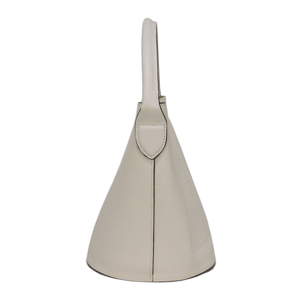 Longchamp – Epurée S Bucket Bag – Cuir d’Ursie – Blanc Russian Embossed Leather – 100% Authentic ✨Excellent Pre-Owned Condition
