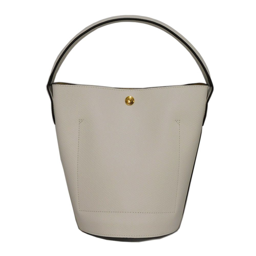Longchamp – Epurée S Bucket Bag – Cuir d’Ursie – Blanc Russian Embossed Leather – 100% Authentic ✨Excellent Pre-Owned Condition