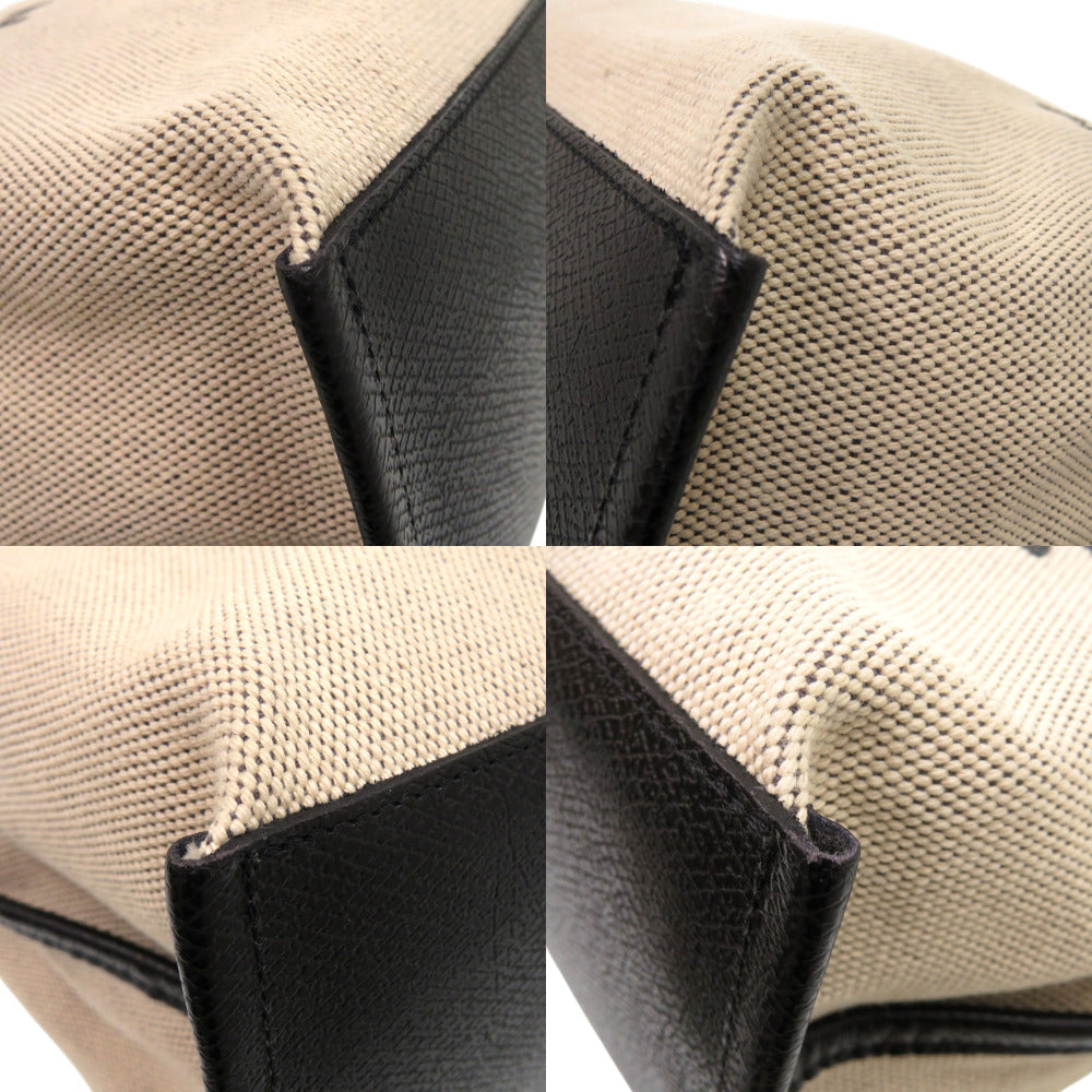 LONGCHAMP – Tote Bag – Rozo – Beige Canvas & Leather – 100% Authentic-✨Excellent Pre Owned Condition