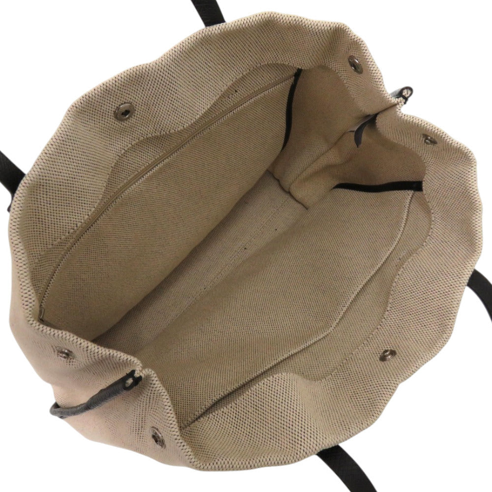 LONGCHAMP – Tote Bag – Rozo – Beige Canvas & Leather – 100% Authentic-✨Excellent Pre Owned Condition