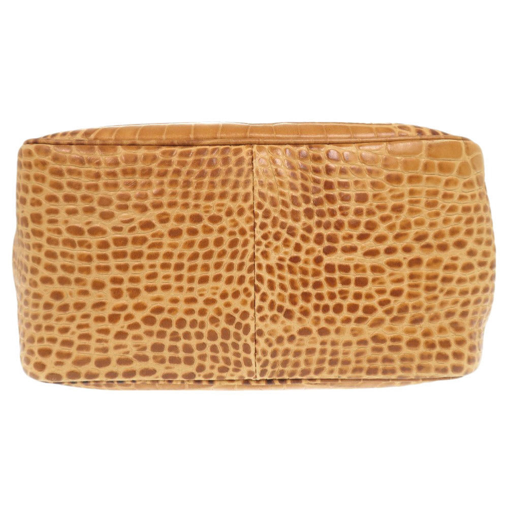 Longchamp – Rozo Handbag – Model Croco-Embossed Leather – Camel – 100% Authentic ✨Excellent Pre-Owned Condition
