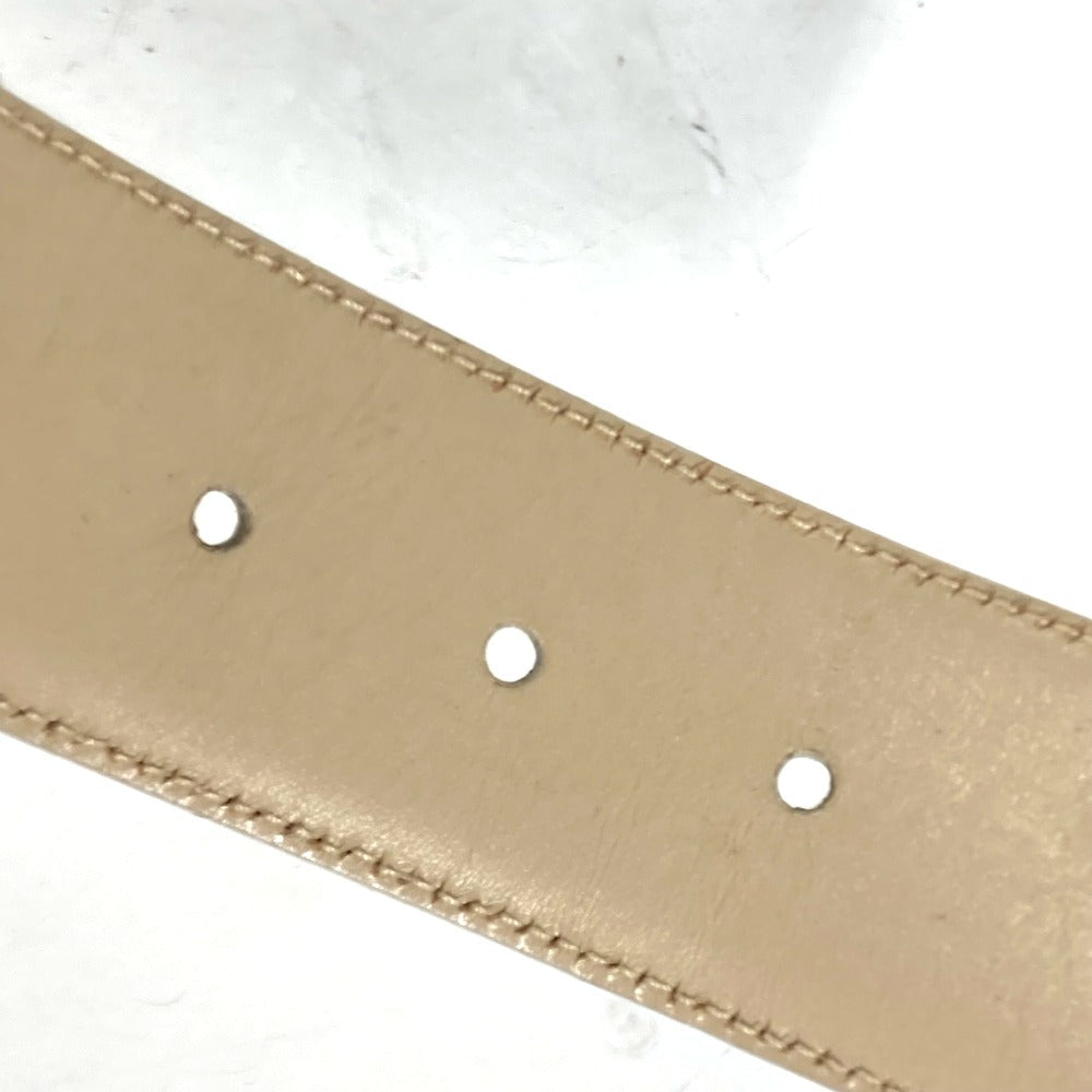 GUCCI – GG Logo Belt Beige Leather – Women’s Size 65 – 100% Authentic ✨Very Good Pre-Owned Condition
