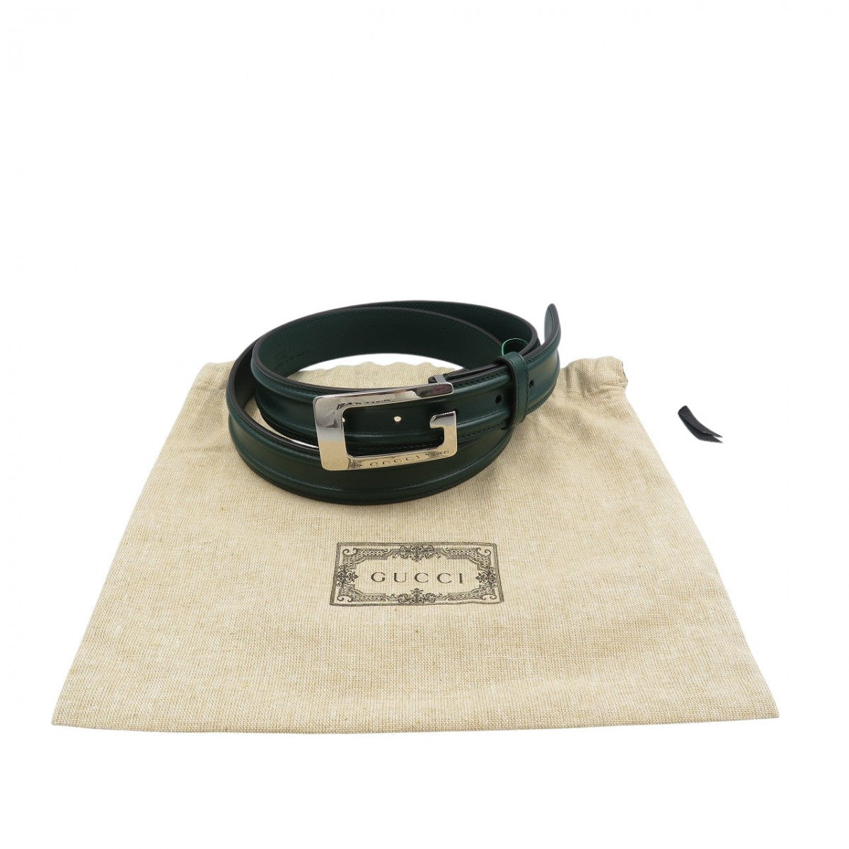 GUCCI – Leather Belt Green – Men’s Size 95 2020s – 100% Authentic Pre-Owned ✨Unused Condition