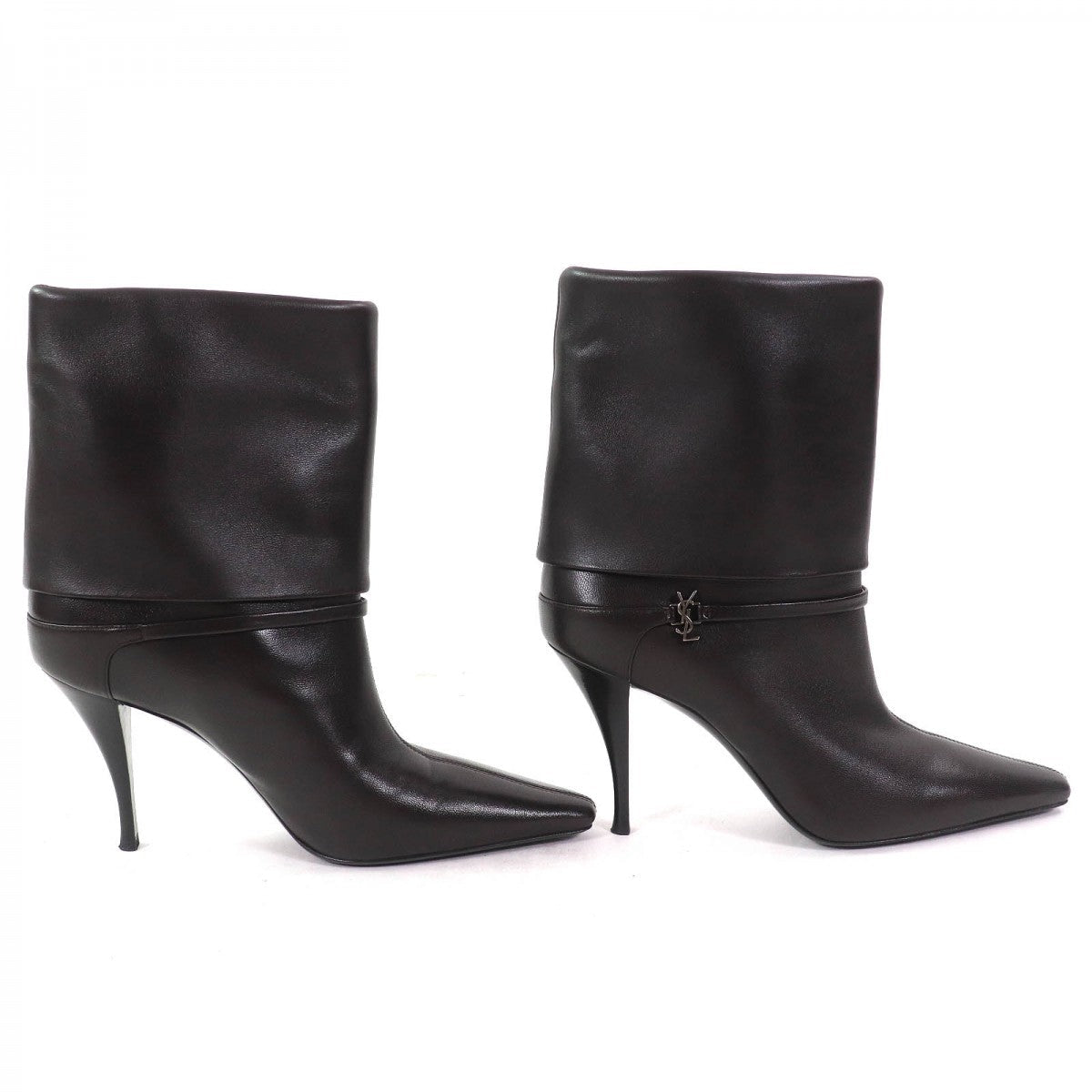 SAINT LAURENT Ricky Short Boots Black Leather – Women’s 38 – 100% Authentic Excellent Pre-Owned Condition ~27% MSRP