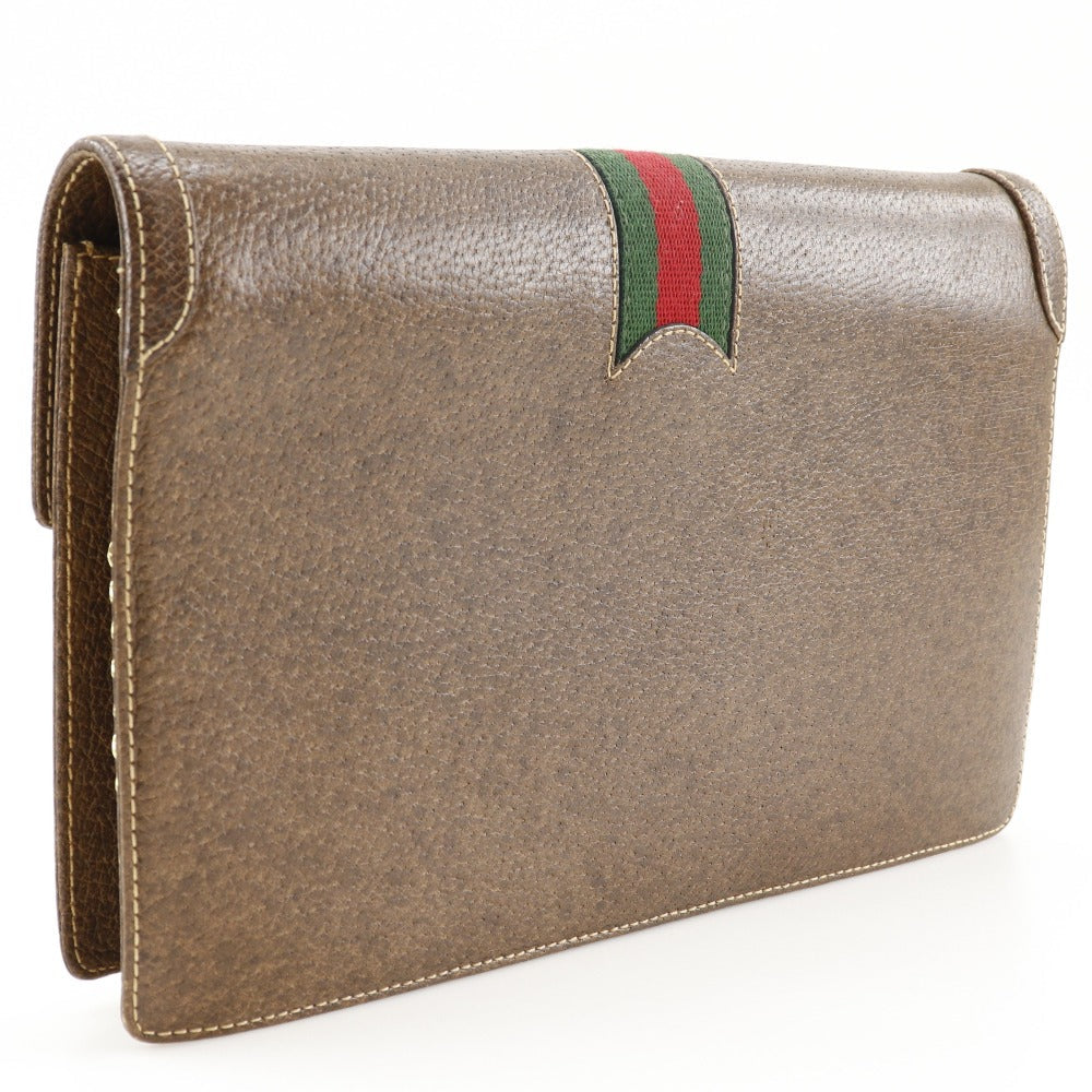 Gucci Old Gucci – Sherry Line 2-Way Clutch Shoulder Bag 100% Authentic ✨Pre-Owned Good Condition ~25% MSRP