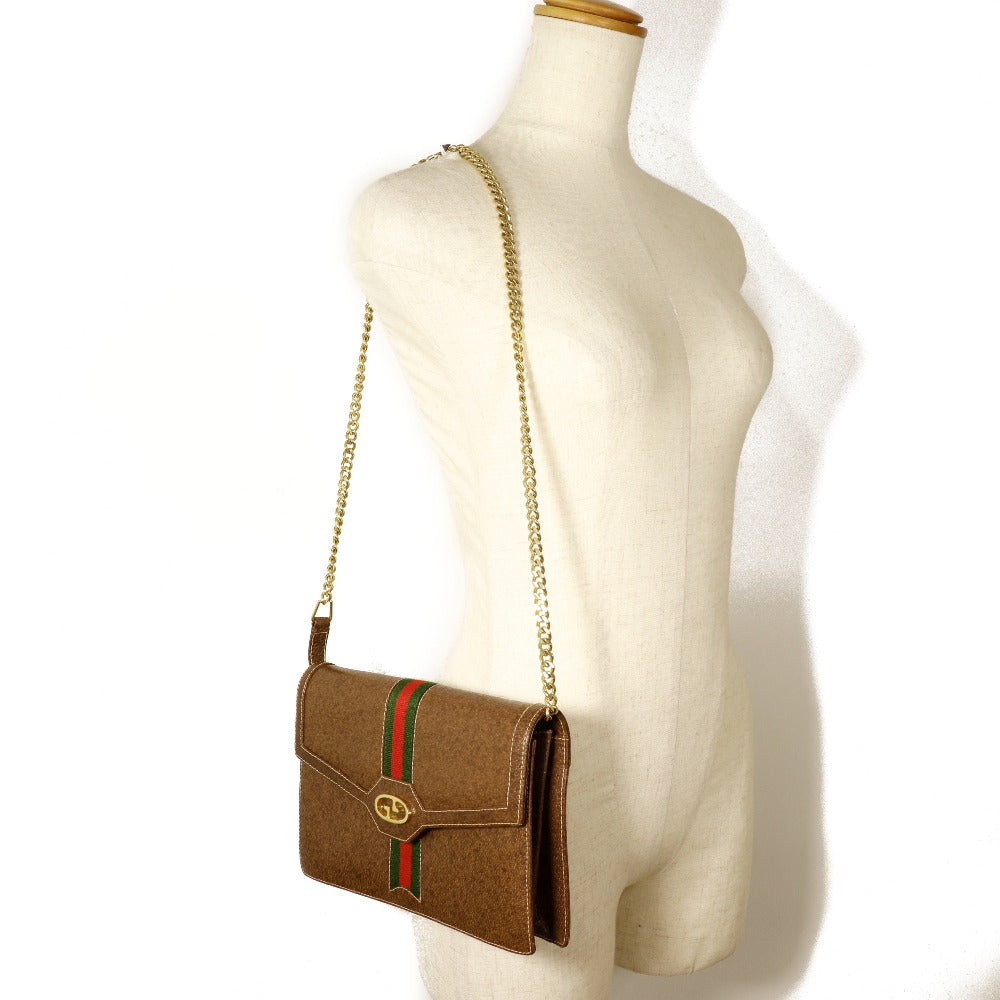 Gucci Old Gucci – Sherry Line 2-Way Clutch Shoulder Bag 100% Authentic ✨Pre-Owned Good Condition ~25% MSRP