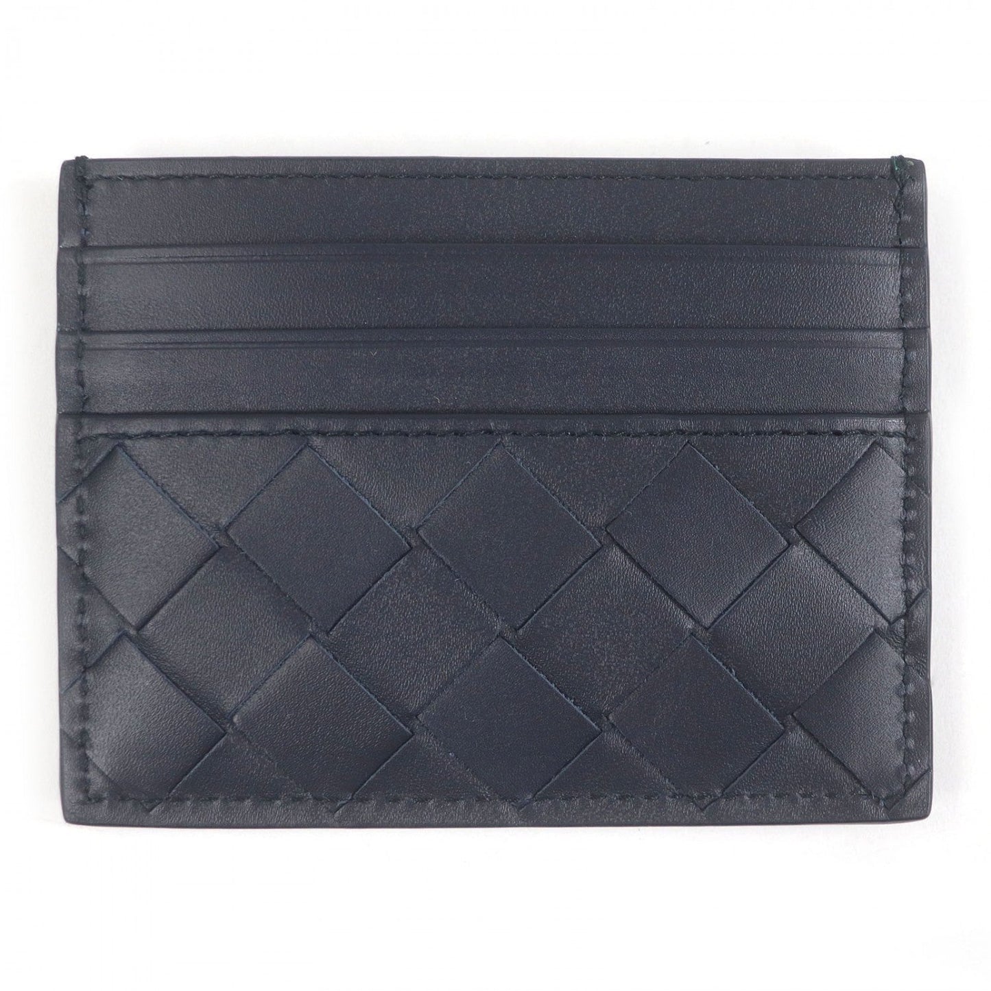Bottega Veneta Card Case Navy 100% Authentic ✨Unused Excellent pre owned Condition✨~23 % MSRP