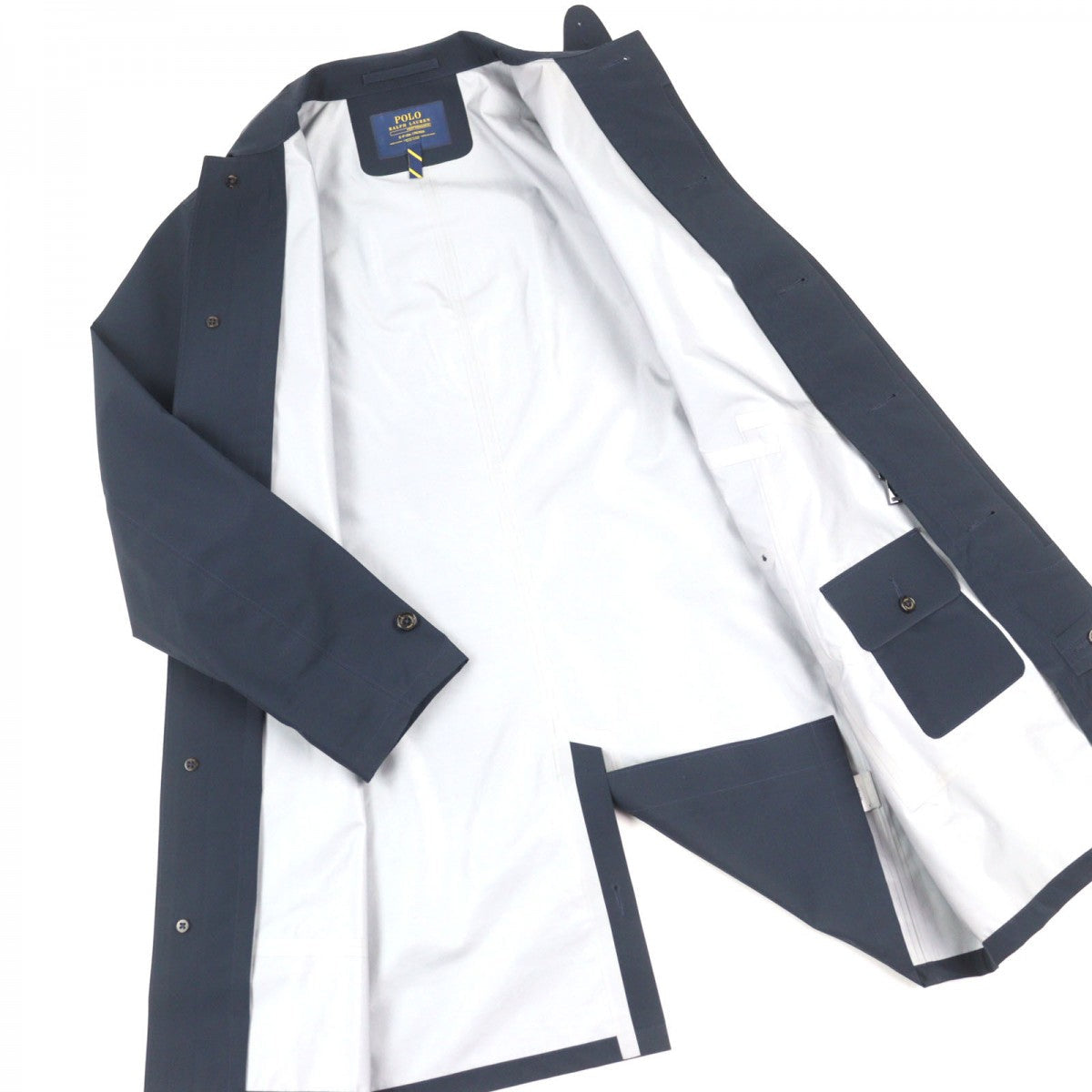 Polo Ralph Lauren Stainless Collar Coat Navy 170/92A 100% Authentic ✨Pre-Owned Near Mint Condition ~25% MSRP