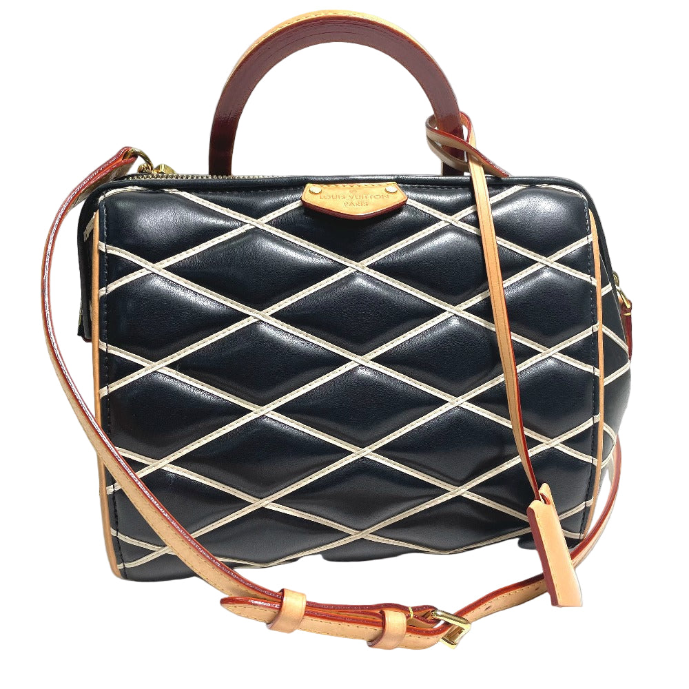 LOUIS VUITTON Martage Dock BB Black Lambskin