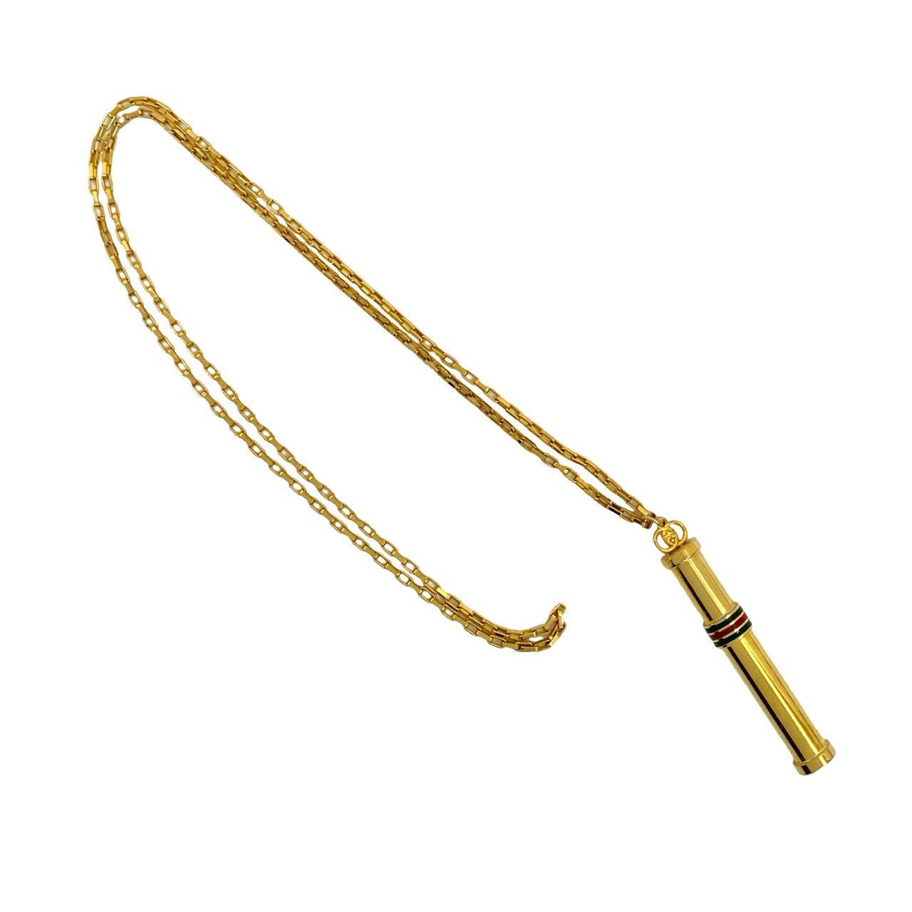 GUCCI – Gold-Plated Perfume Bottle Necklace – Sherry Line – Long 76cm Length