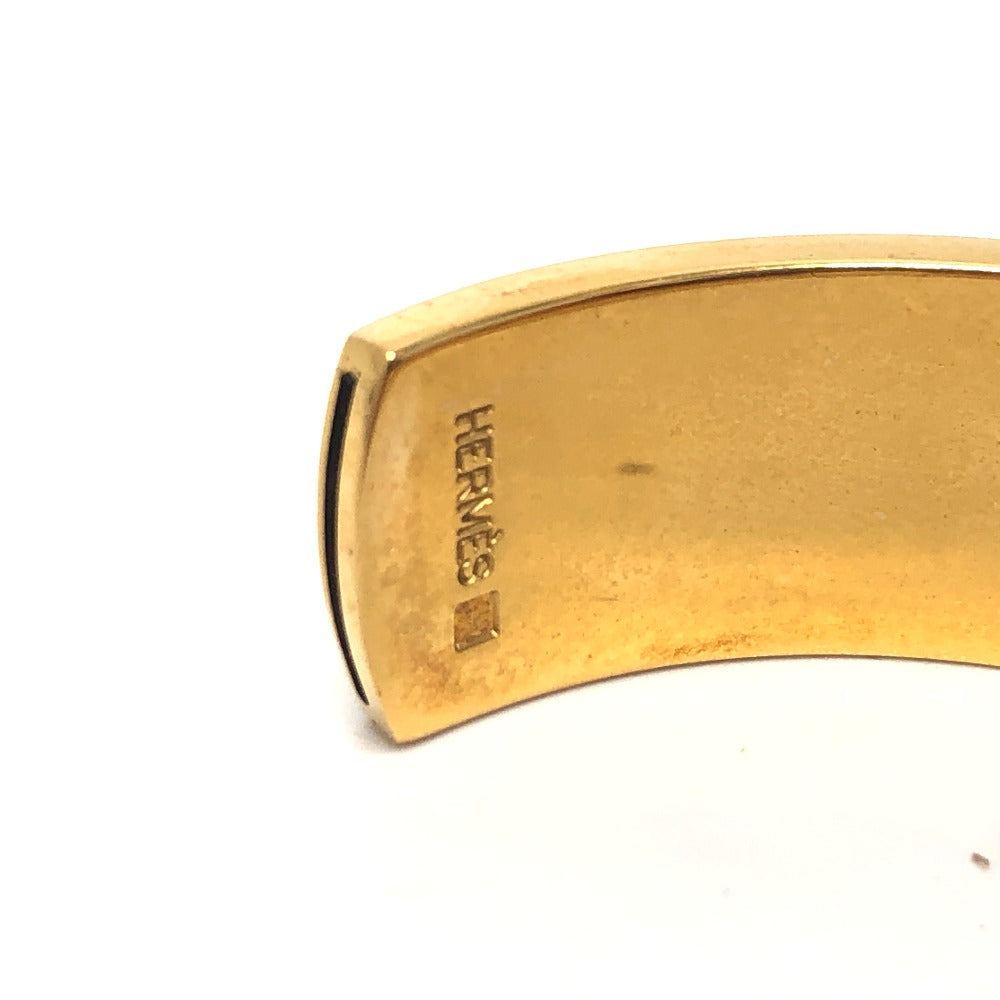 Hermès Kelly Bangle T-241101-38 Gold-Plated with Green Leather Inlay – Designed by Pierre Hardy, 2000s, 100% Authentic ✨Very Good Pre-Owned