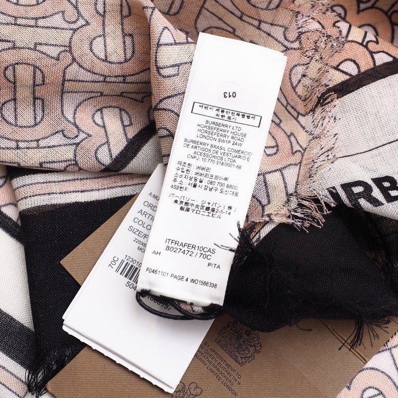 BURBERRY – Wool & Silk Shawl – Model No. 8027472 – Riccardo Tisci – c. 2021 – 100% Authentic Pre - Owned - LLUXE.CA