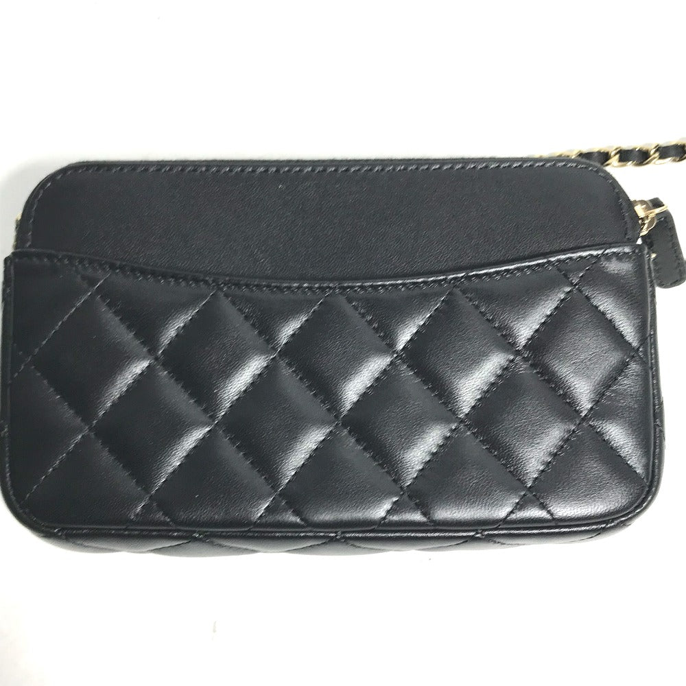CHANEL AP2096 COCO Mark Phone Case Wallet on Chain in Black Lambskin – Matelassé Quilted, Item No. KO - 231114 - 29 Designed by Karl Lagerfeld (circa 2019), 100% Authentic Pre - Owned - LLUXE.CA