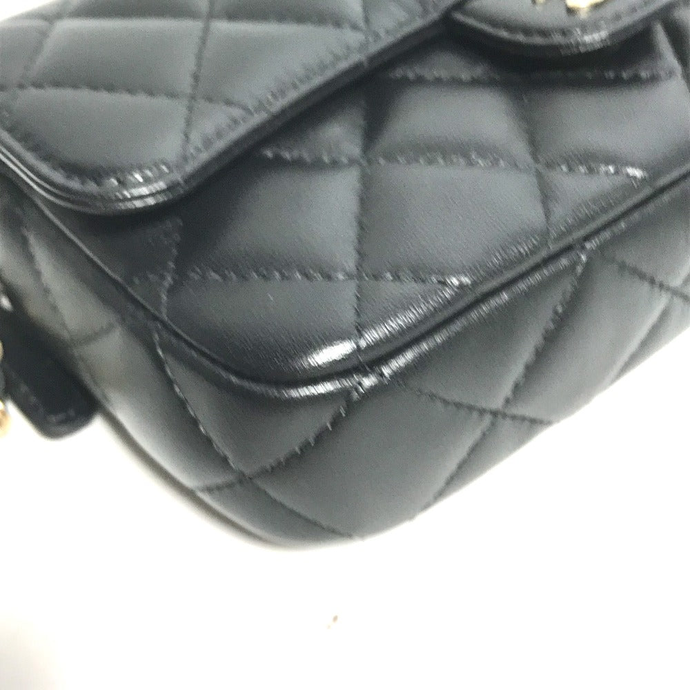 CHANEL AP2096 COCO Mark Phone Case Wallet on Chain in Black Lambskin – Matelassé Quilted, Item No. KO - 231114 - 29 Designed by Karl Lagerfeld (circa 2019), 100% Authentic Pre - Owned - LLUXE.CA