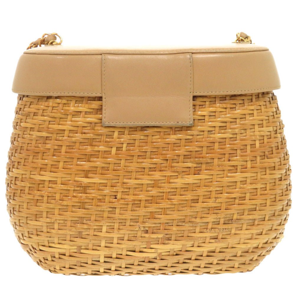 Chanel No. 5 Basket Bag 7X1372 - 2ESGA6Z in Straw with COCO Mark Turn Lock – Pre - Owned, Rare & Collectible, late - ’90s seasonal piece— 100% Authentic (Genuine) - LLUXE.CA