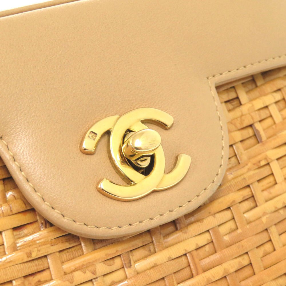 Chanel No. 5 Basket Bag 7X1372 - 2ESGA6Z in Straw with COCO Mark Turn Lock – Pre - Owned, Rare & Collectible, late - ’90s seasonal piece— 100% Authentic (Genuine) - LLUXE.CA