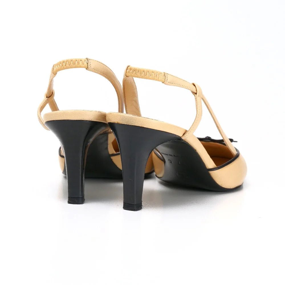 CHANEL – Pumps – Beige with Black Cap Toe – Karl Lagerfeld – Circa 2017 – 100% Authentic Pre - Owned - LLUXE.CA