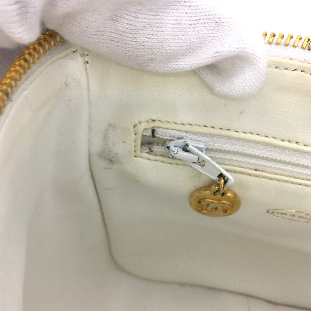 Chanel Vintage Matelassé CC COCO Mark Shoulder Bag in White Lambskin with Gold - Tone Hardware – Circa 1980s, Made in Italy – Pre - Owned, 100% Authentic (Genuine) Item No.: 3823 - 20964 - 13 - LLUXE.CA