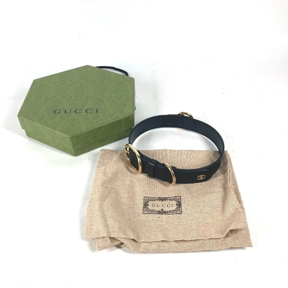 GUCCI – GG Leather Pet Collar / Belt – Model No. 695256 – Alessandro Michele – Circa 2020s – 100% Authentic Pre - Owned - LLUXE.CA