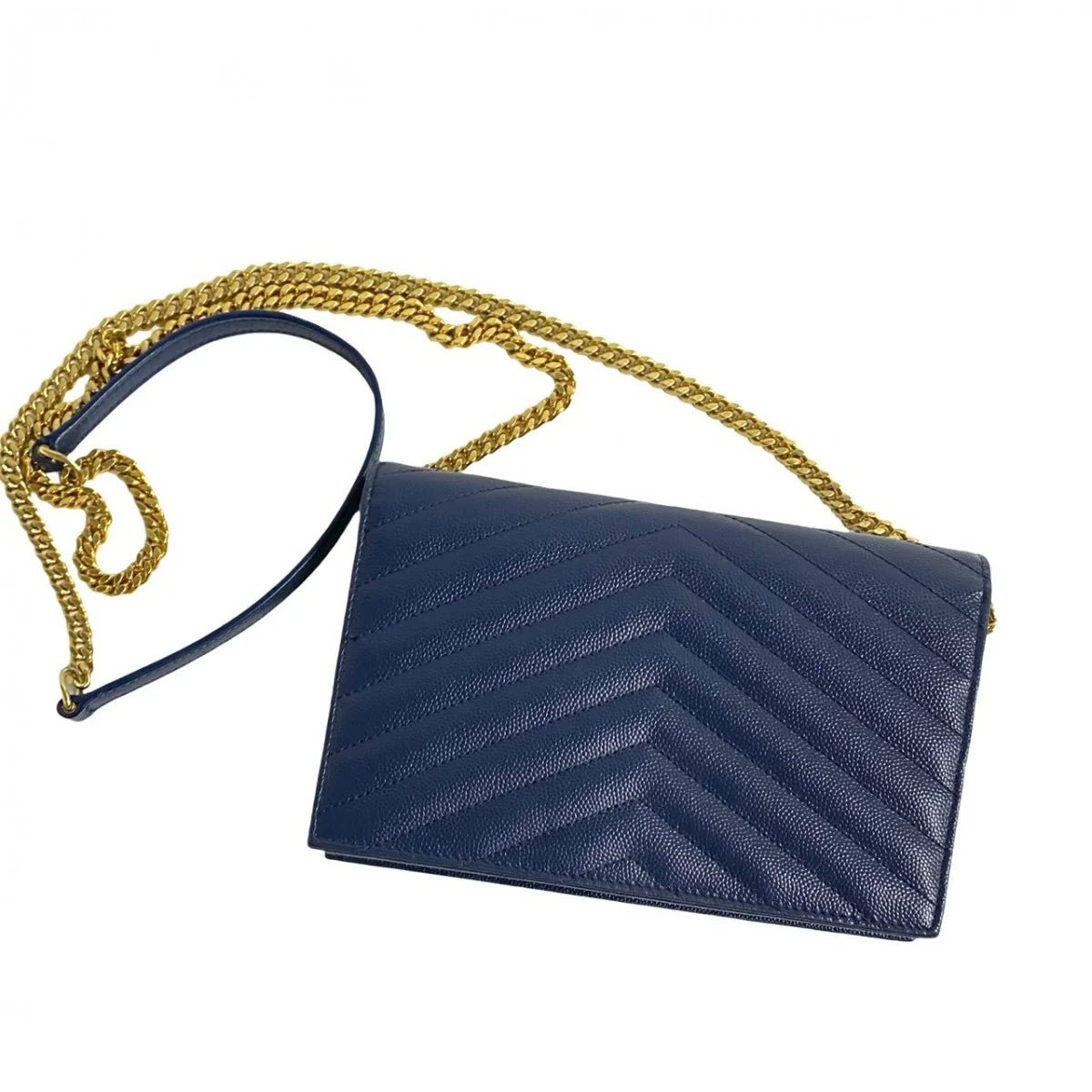 SAINT LAURENT – Envelope Wallet Bag – YSL Logo Metal – Designed by Anthony Vaccarello – 2019 – 100% Authentic Pre - Owned Item No.: 250116pgh89 - 7 - LLUXE.CA
