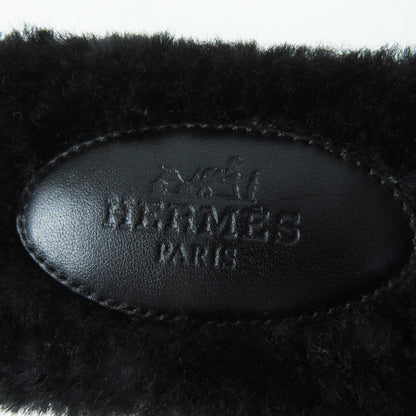 Hermès Oran Sandals in Black Mouton Shearling – Size 35, Designed by Pierre Hardy, 2020s, 100% Authentic ✨Excellent Pre-Owned