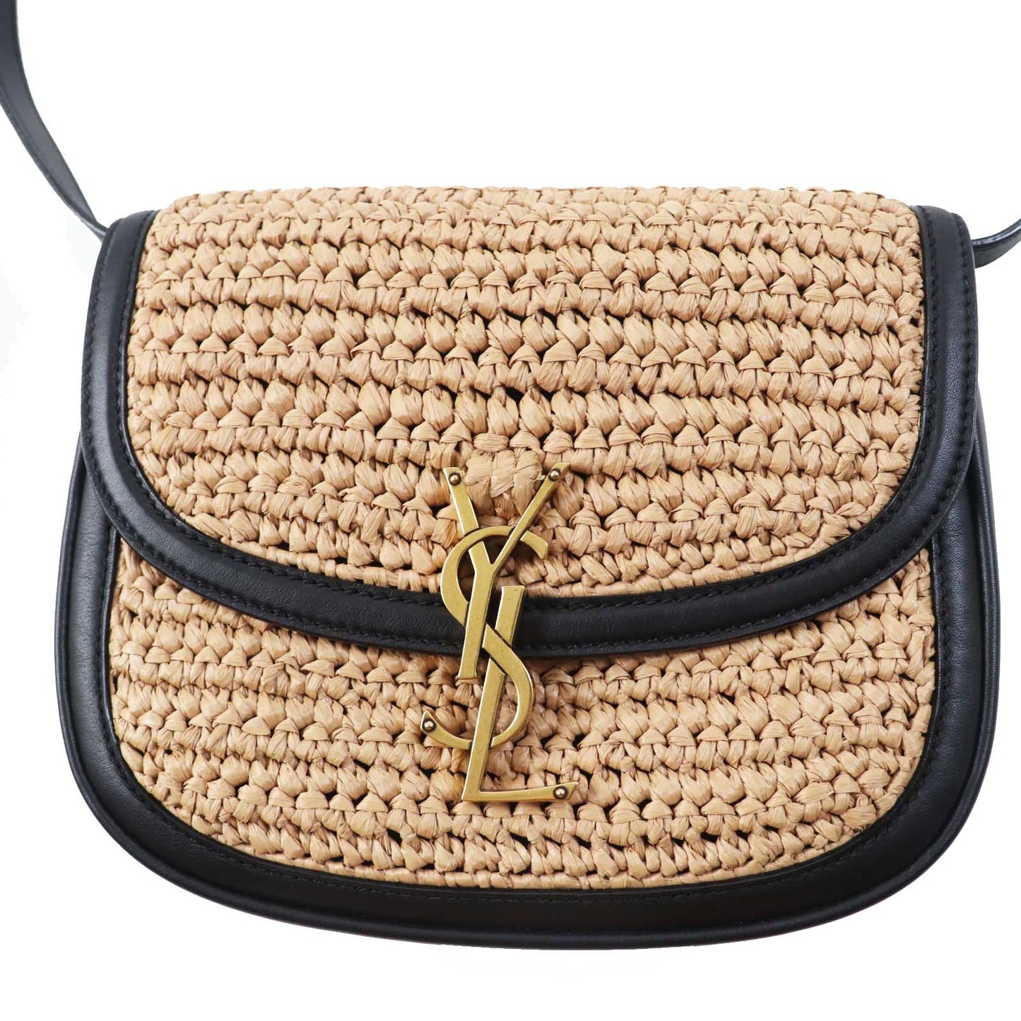 SAINT LAURENT Paris Kaia Raffia & Leather by Anthony Vaccarello 2022 100% Authentic Pre-Owned ✨Pristine