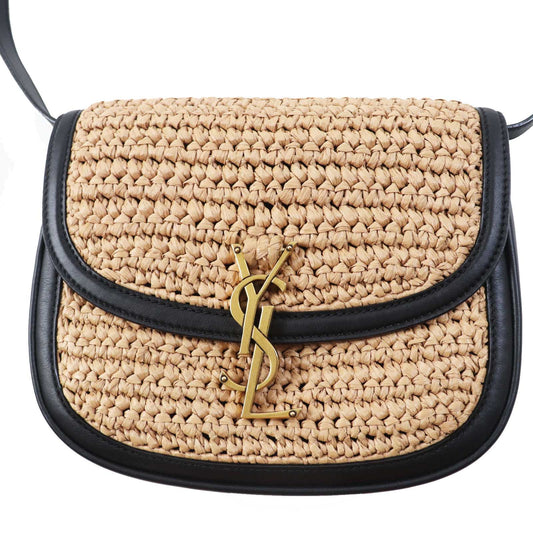 SAINT LAURENT Paris Kaia Raffia & Leather by Anthony Vaccarello 2022 100% Authentic Pre-Owned ✨Pristine