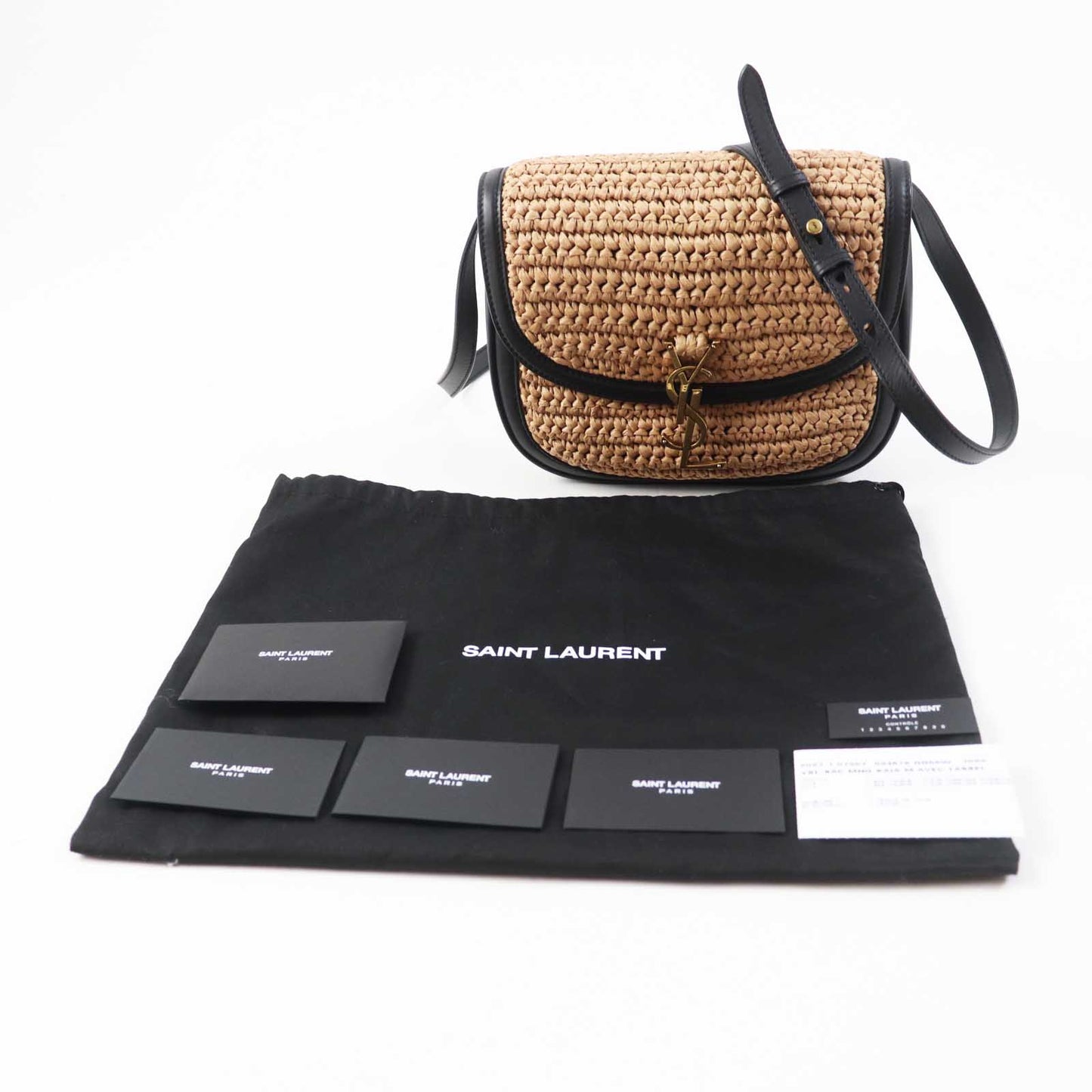 SAINT LAURENT Paris Kaia Raffia & Leather by Anthony Vaccarello 2022 100% Authentic Pre-Owned ✨Pristine