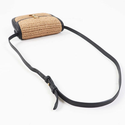 SAINT LAURENT Paris Kaia Raffia & Leather by Anthony Vaccarello 2022 100% Authentic Pre-Owned ✨Pristine