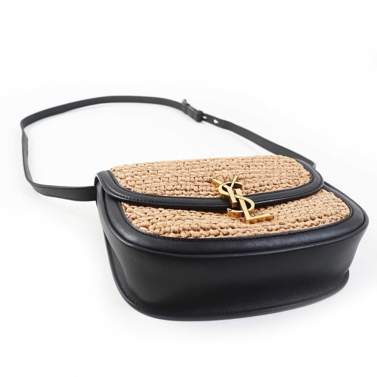 SAINT LAURENT Paris Kaia Raffia & Leather by Anthony Vaccarello 2022 100% Authentic Pre-Owned ✨Pristine