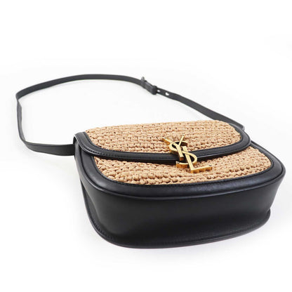 SAINT LAURENT Paris Kaia Raffia & Leather by Anthony Vaccarello 2022 100% Authentic Pre-Owned ✨Pristine
