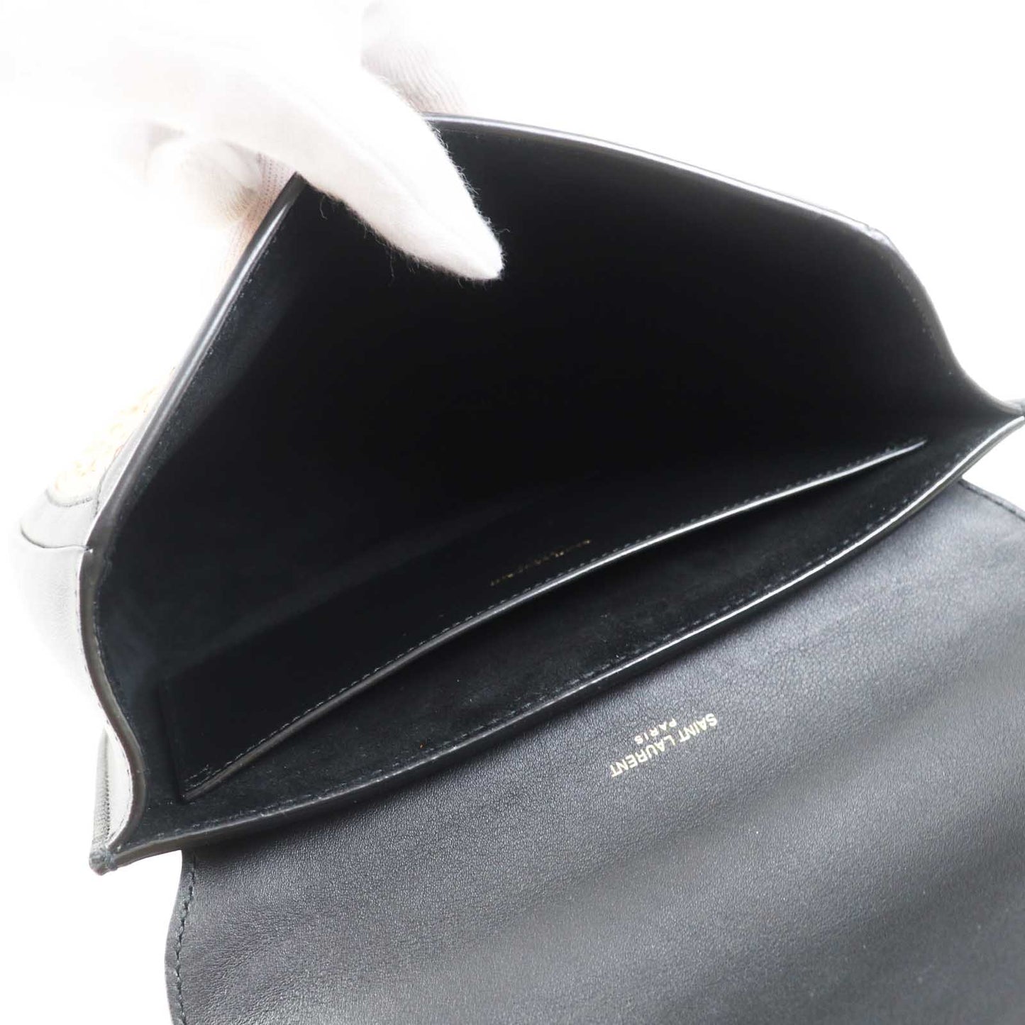 SAINT LAURENT Paris Kaia Raffia & Leather by Anthony Vaccarello 2022 100% Authentic Pre-Owned ✨Pristine