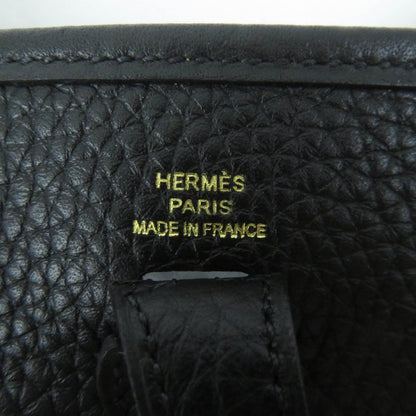 HERMÈS Evelyne TPM (très petit modèle)in Black Taurillon Clémence Leather with Palladium Hardware (2024) – 100% Authentic