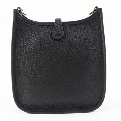HERMÈS Evelyne TPM (très petit modèle)in Black Taurillon Clémence Leather with Palladium Hardware (2024) – 100% Authentic